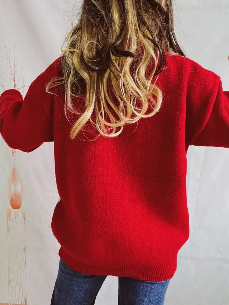 Happy Reindeer Christmas Sweater