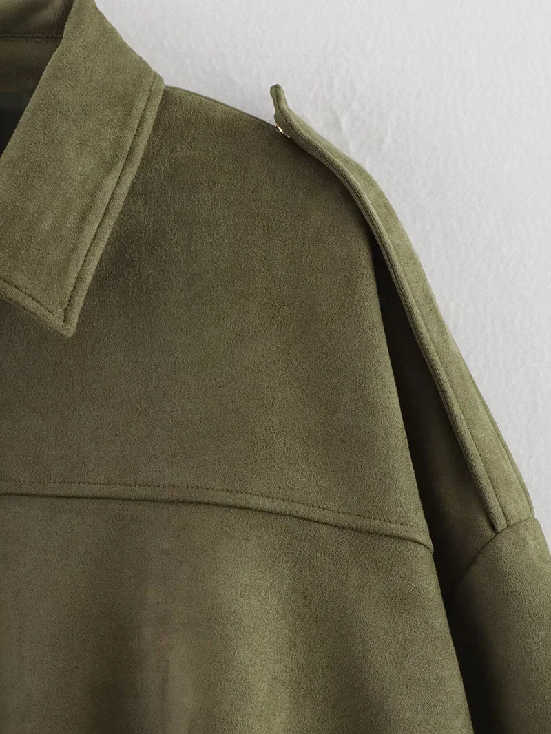 Elivor Oversized Suede Jacket