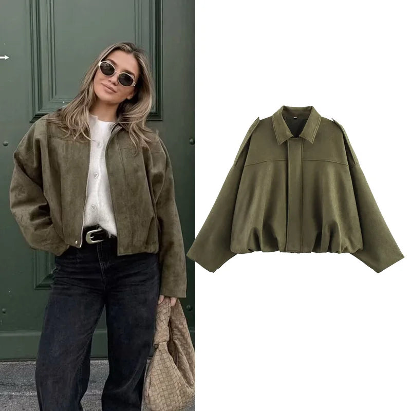 Elivor Oversized Suede Jacket