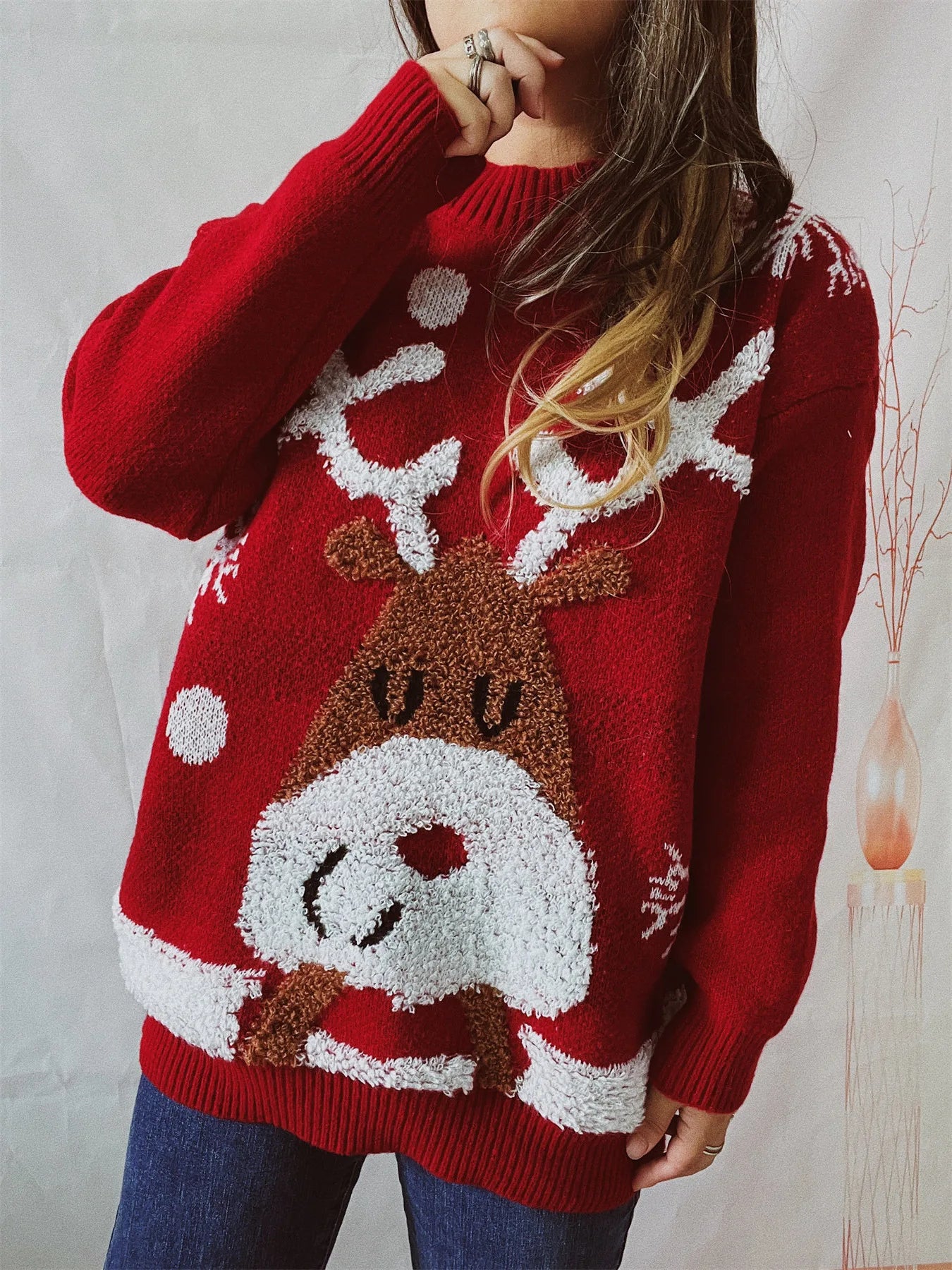 Happy Reindeer Christmas Sweater