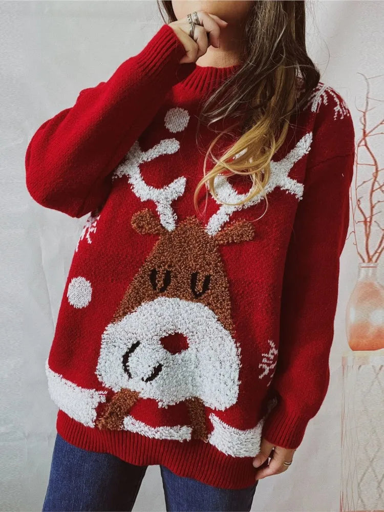 Happy Reindeer Christmas Sweater