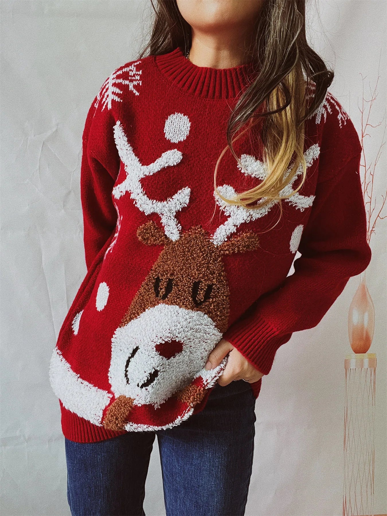 Happy Reindeer Christmas Sweater
