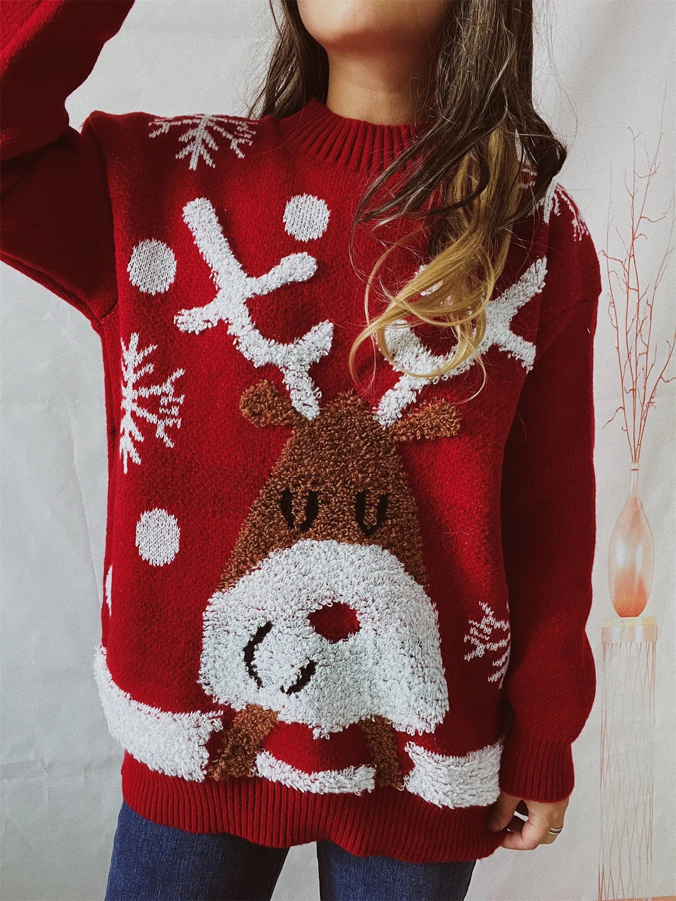 Happy Reindeer Christmas Sweater