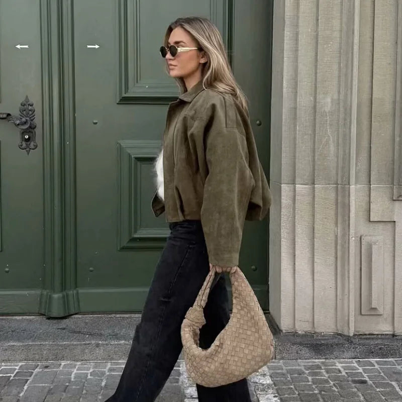 Elivor Oversized Suede Jacket