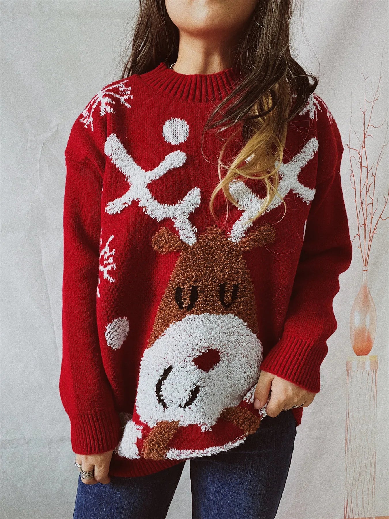 Happy Reindeer Christmas Sweater