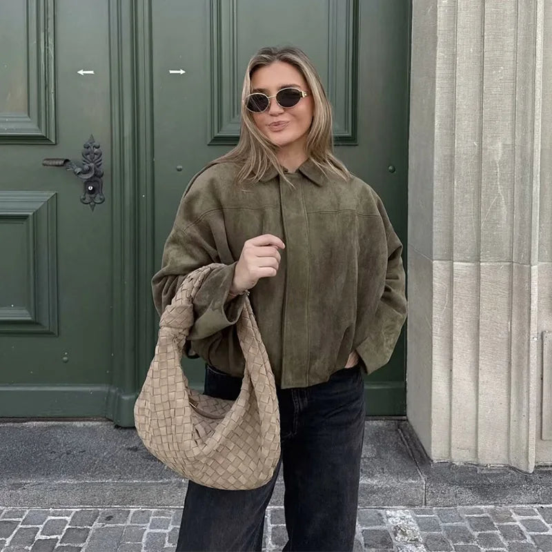 Elivor Oversized Suede Jacket